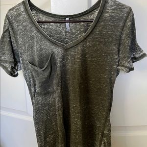 Distressed womens oversized tee